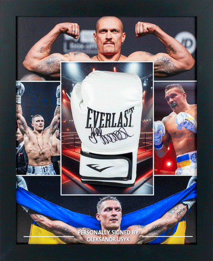 Usyk Signed Glove Framed Display