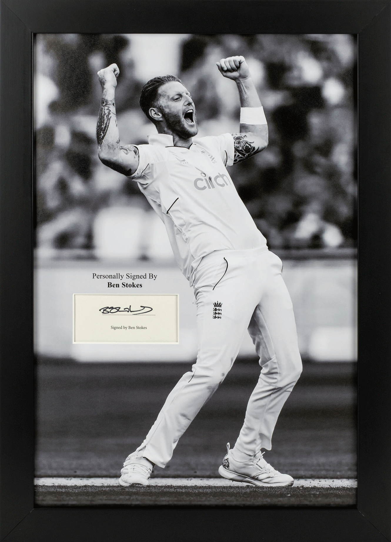 Ben Stokes Whitecard Photo Display