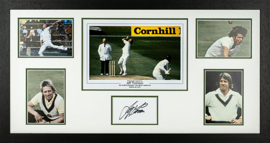 Jeff Thomson Signed Montage Whitecard Display