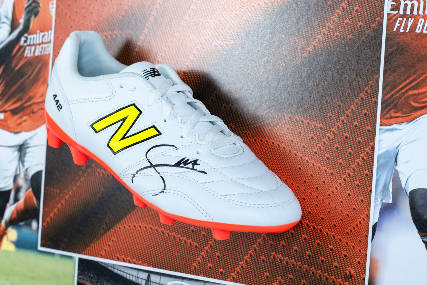 Bukayo Saka Signed Boot Arsenal Display