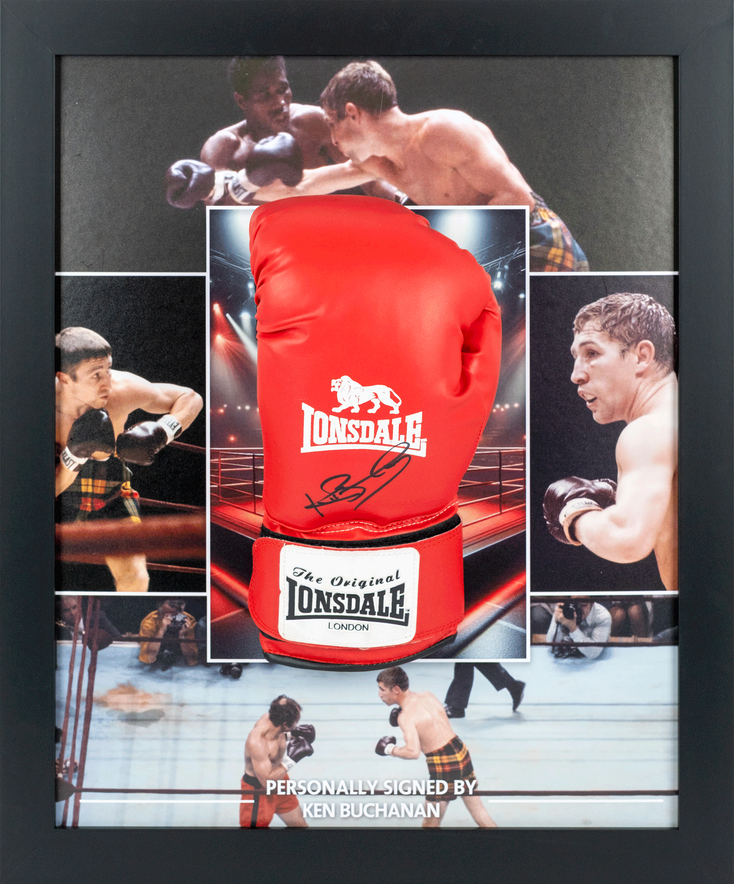 Ken Buchanan Signed Glove Framed Display