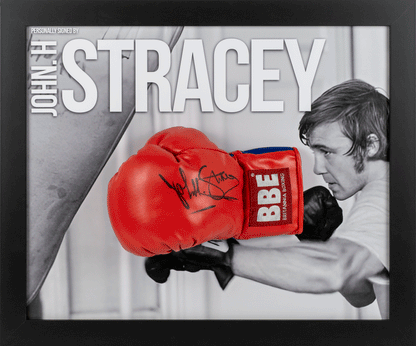 John H. Stracey Signed Glove Framed Display
