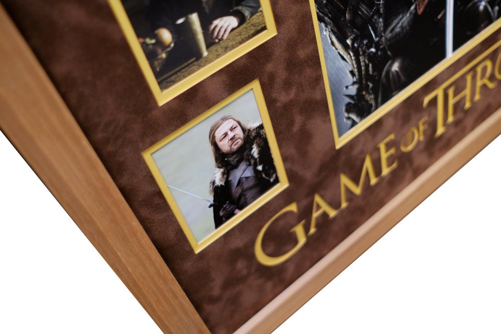 Game of thrones white card signed display by Sean Bean - Memorabilia Framers Shop