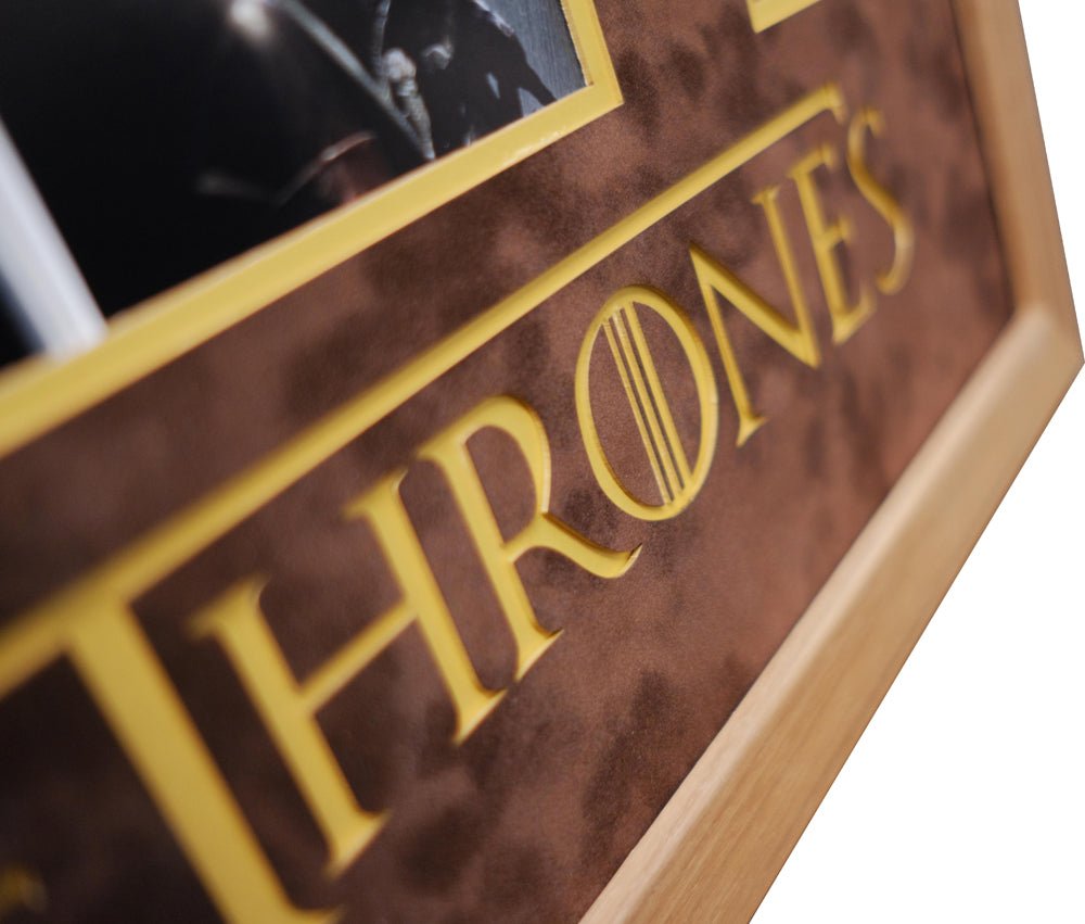 Game of thrones white card signed display by Sean Bean - Memorabilia Framers Shop