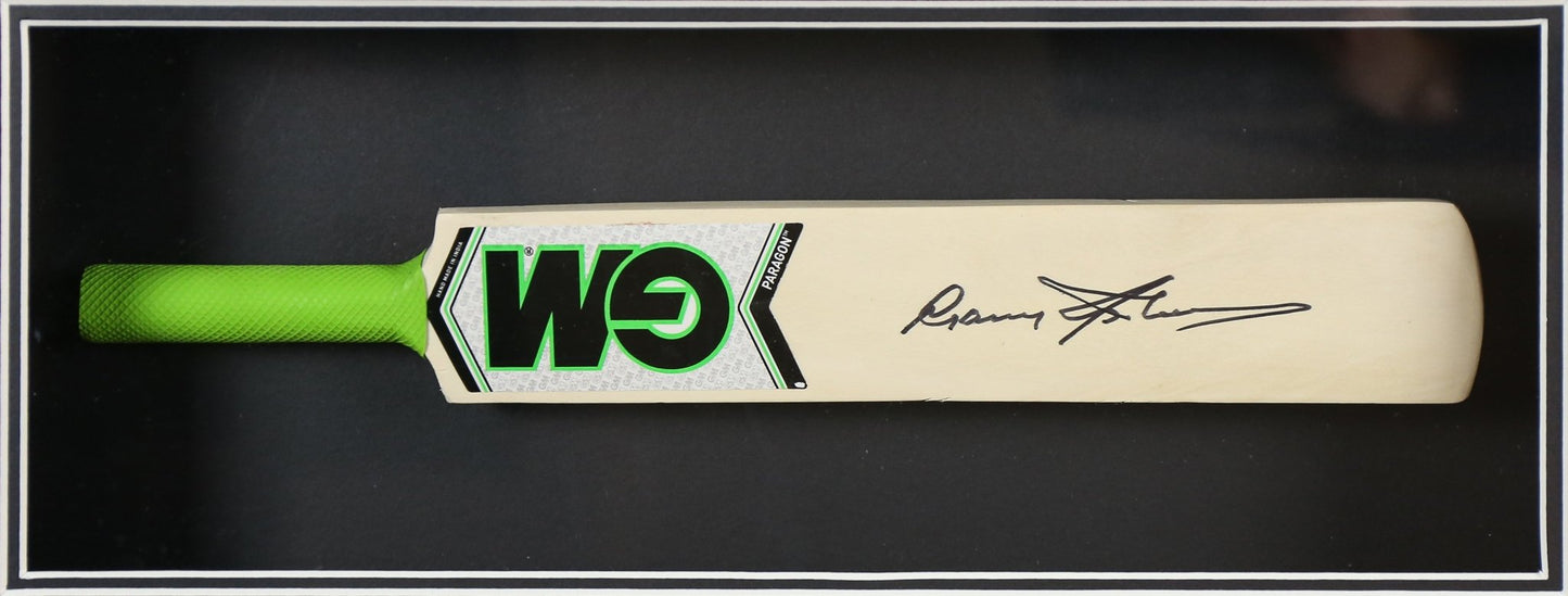 Garfield Sobers Signed Cricket Bat Framed Display - Memorabilia Framers Shop