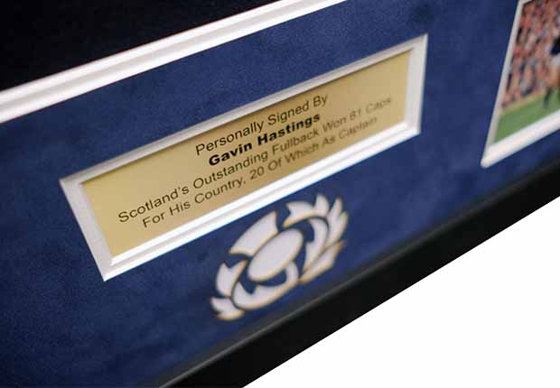 Gavin Hastings signed Scotland shirt - Memorabilia Framers Shop