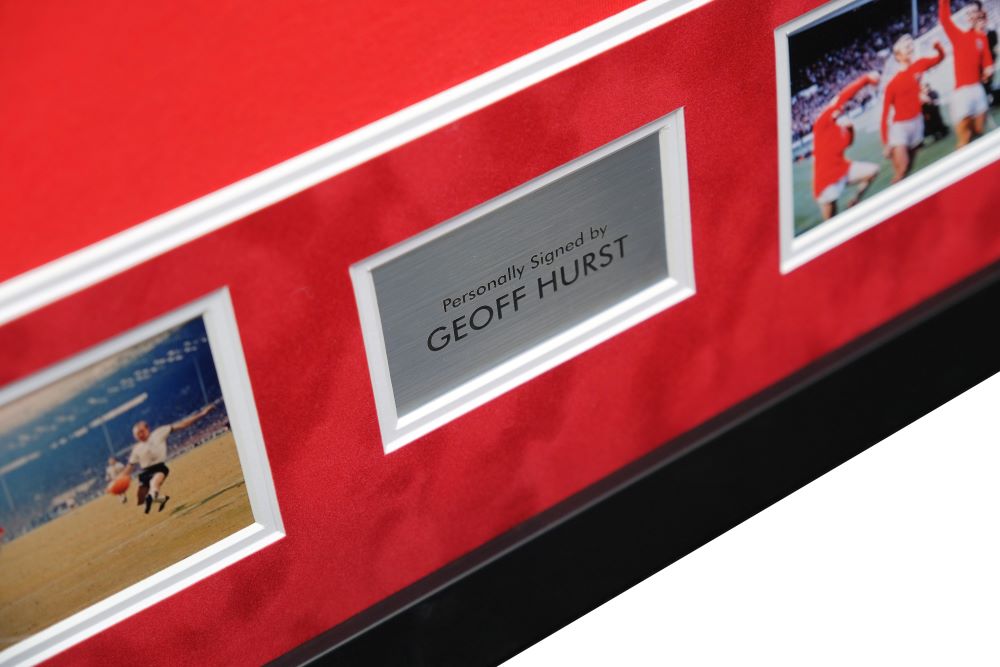 Geoff Hurst Signed England Shirt Framed Display - Memorabilia Framers Shop
