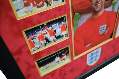 Geoff Hurst signed white card England team - Memorabilia Framers Shop