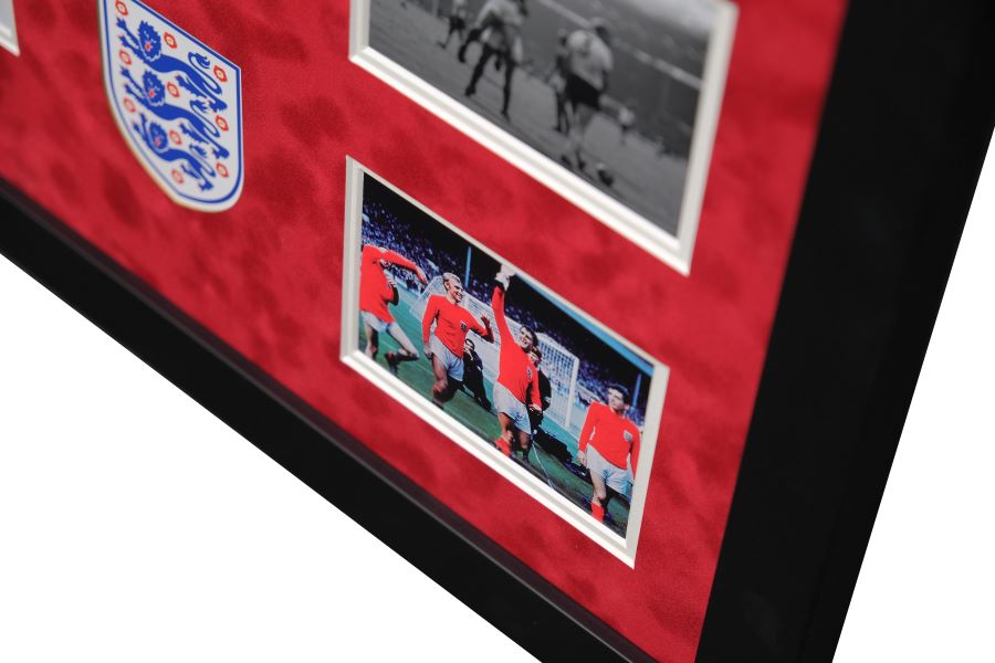 Geoff Hurst White Card Framed Display - Memorabilia Framers Shop