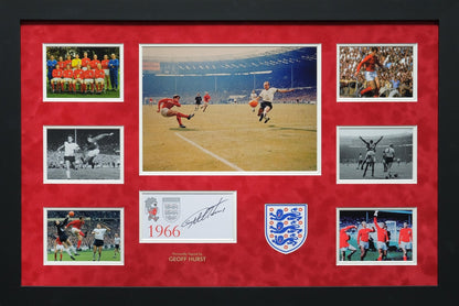 Geoff Hurst White Card Framed Display - Memorabilia Framers Shop