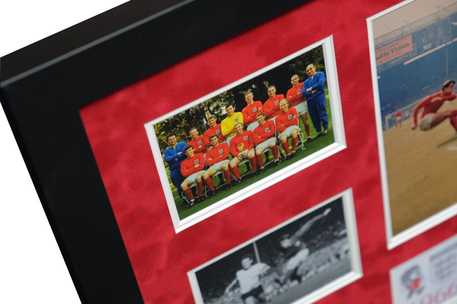 Geoff Hurst White Card Framed Display - Memorabilia Framers Shop