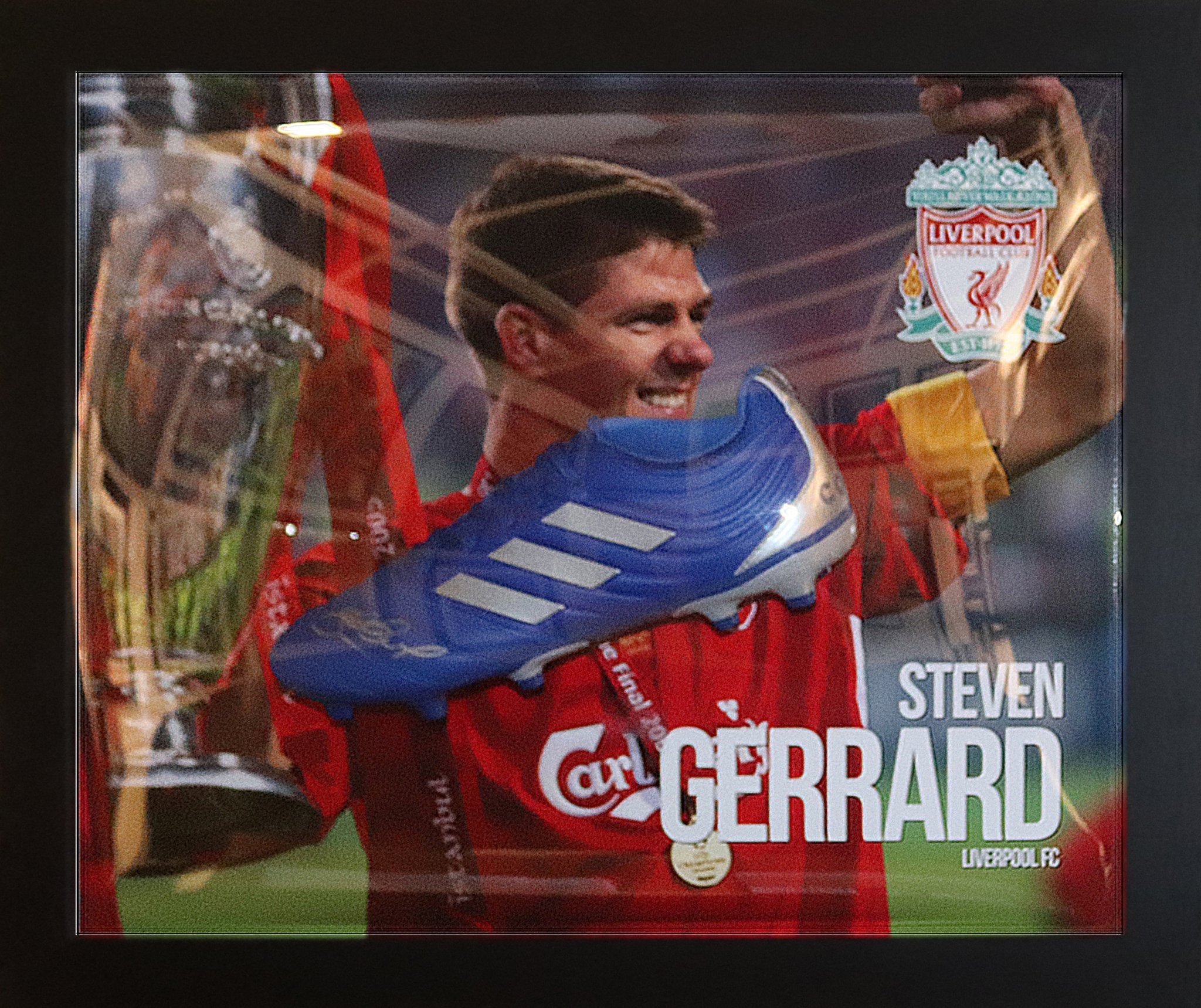 Gerrard Signed Liverpool Boot Framed Display - Memorabilia Framers Shop