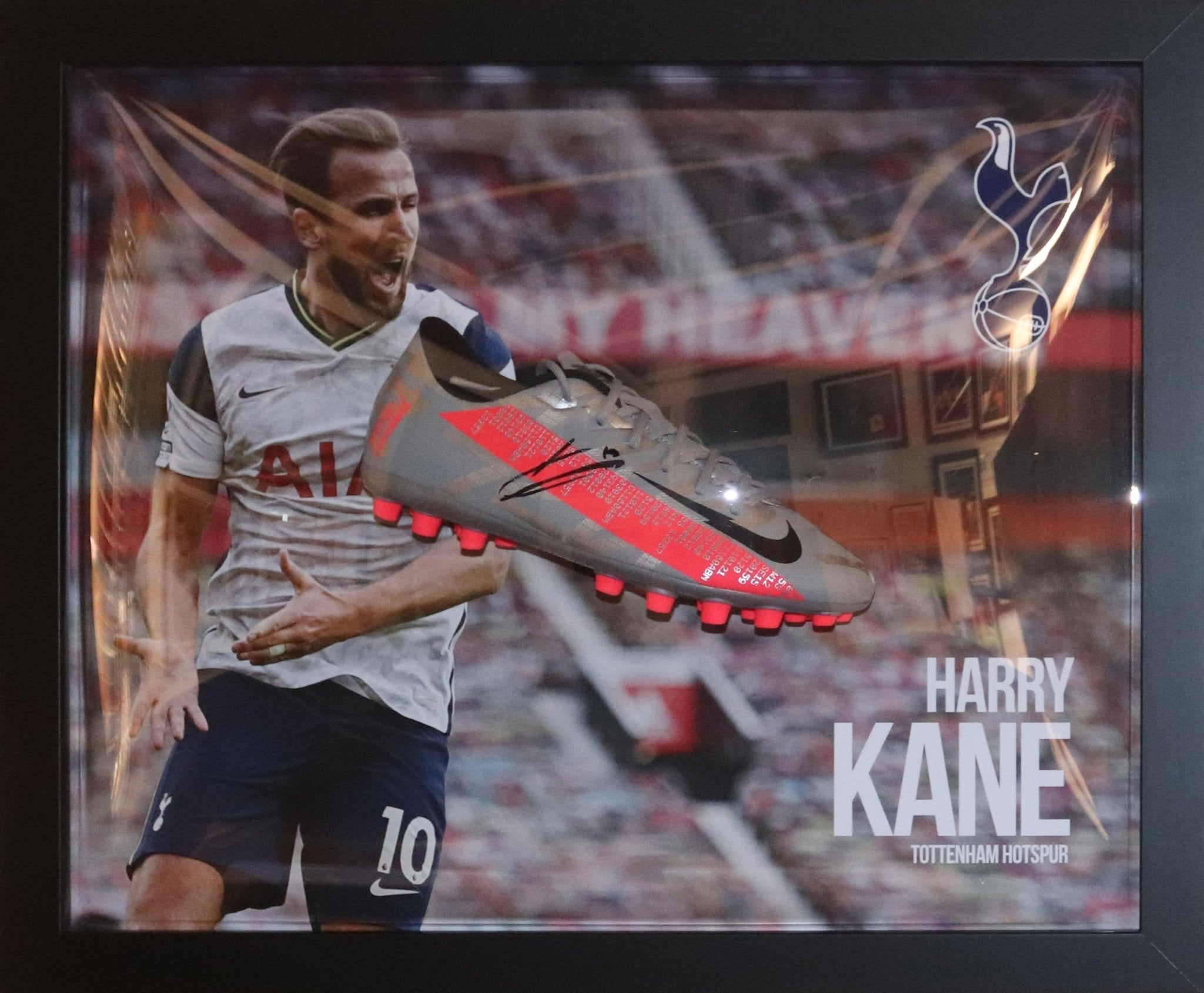 Harry Kane Signed Spurs Boot Framed Display - Memorabilia Framers Shop