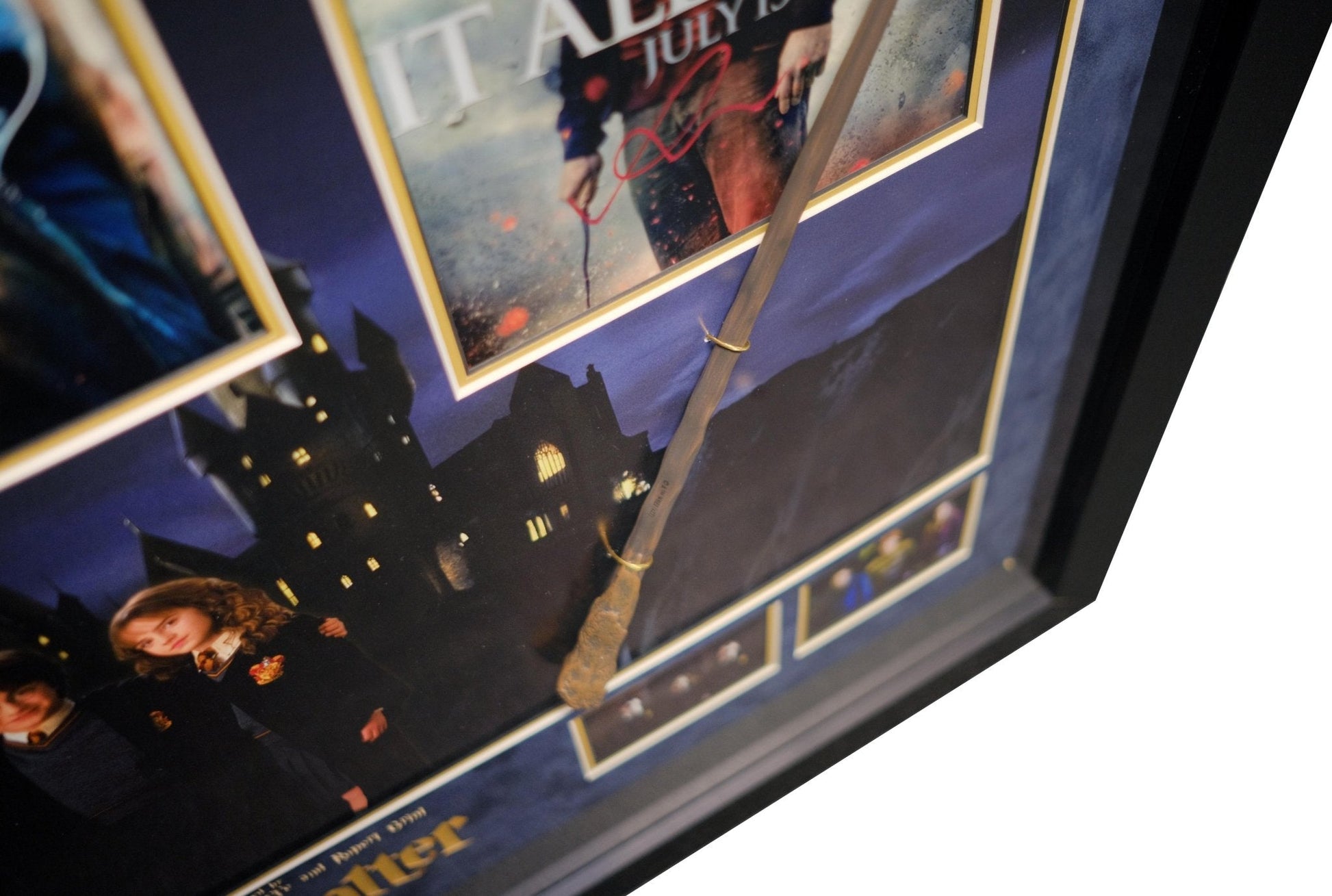 Harry Potter, Ron and Hermione Signed Framed Display with Wands - Memorabilia Framers Shop