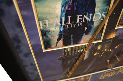 Harry Potter, Ron and Hermione Signed Framed Display with Wands - Memorabilia Framers Shop
