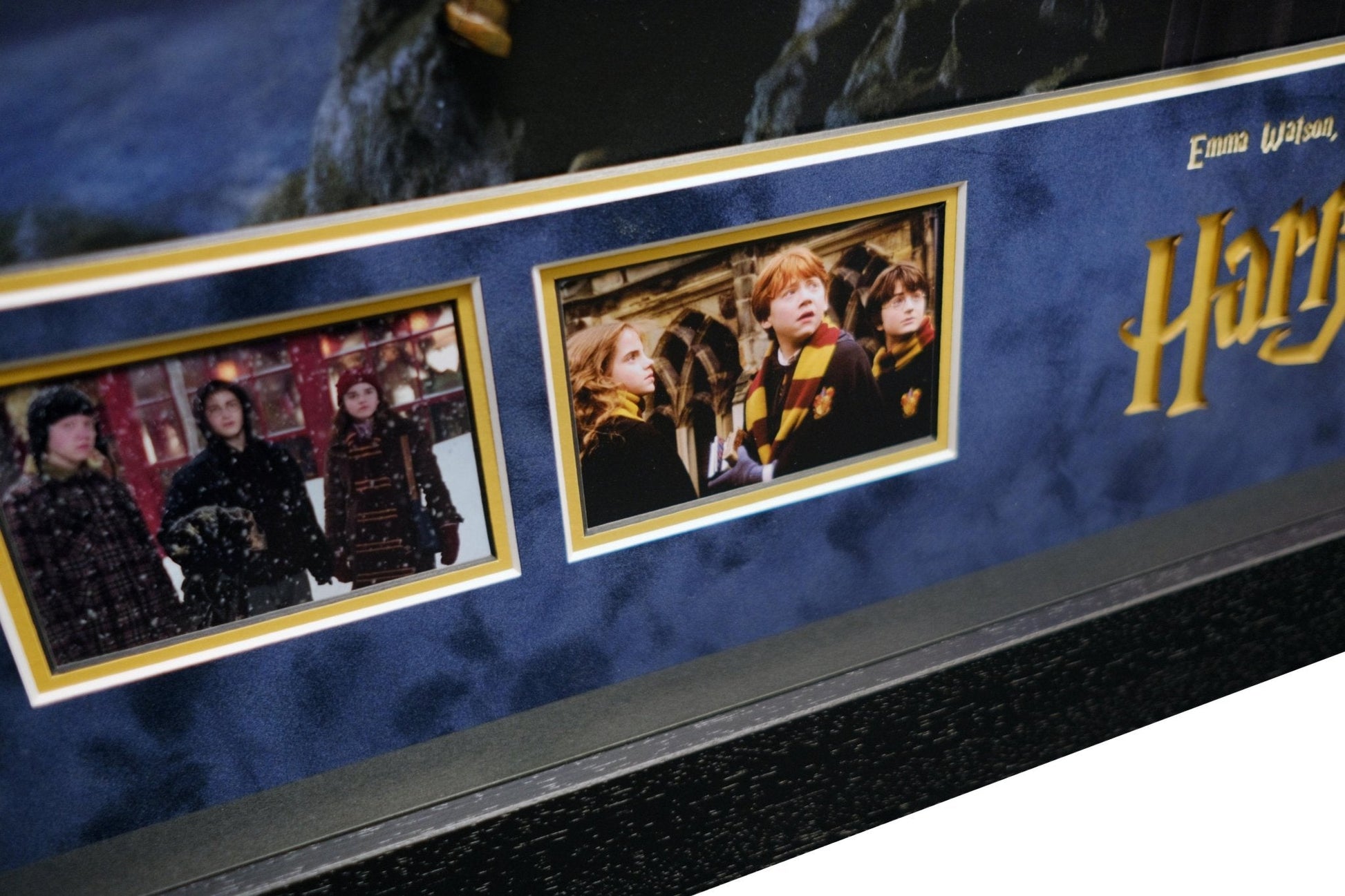 Harry Potter, Ron and Hermione Signed Framed Display with Wands - Memorabilia Framers Shop