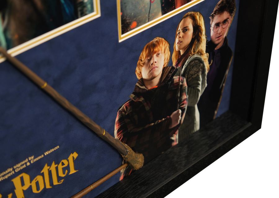 Harry Potter Triple It All Ends Signed Framed Display with Wand - Memorabilia Framers Shop