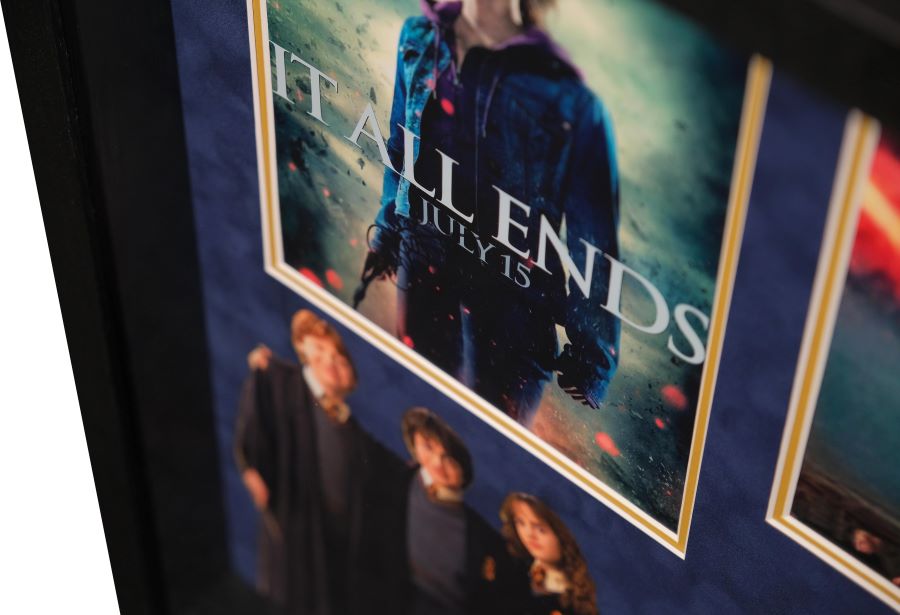 Harry Potter Triple It All Ends Signed Framed Display with Wand - Memorabilia Framers Shop