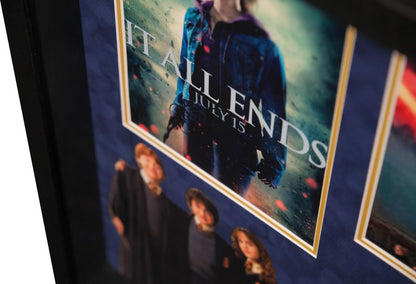 Harry Potter Triple It All Ends Signed Framed Display with Wand - Memorabilia Framers Shop