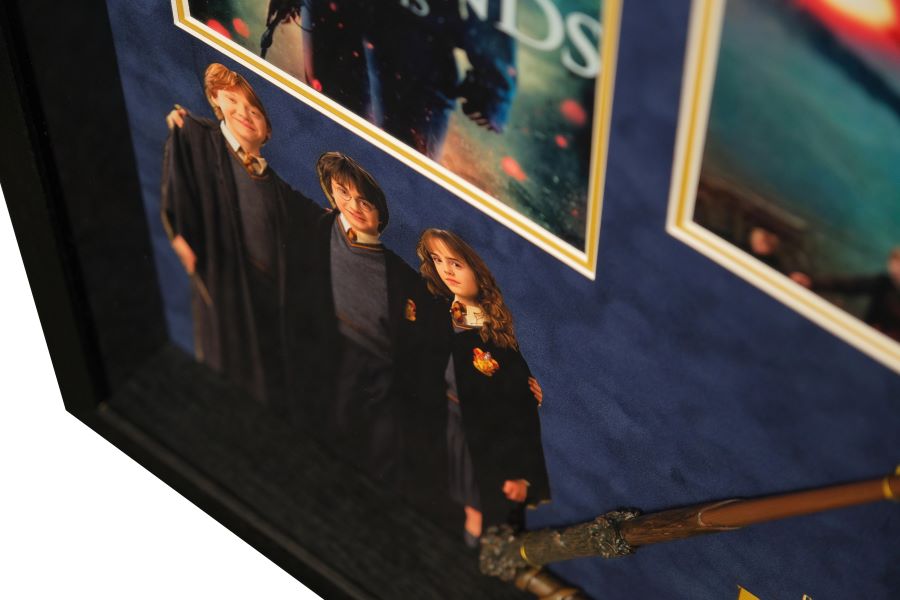 Harry Potter Triple It All Ends Signed Framed Display with Wand - Memorabilia Framers Shop