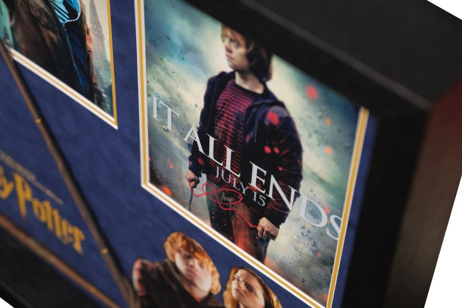Harry Potter Triple It All Ends Signed Framed Display with Wand - Memorabilia Framers Shop