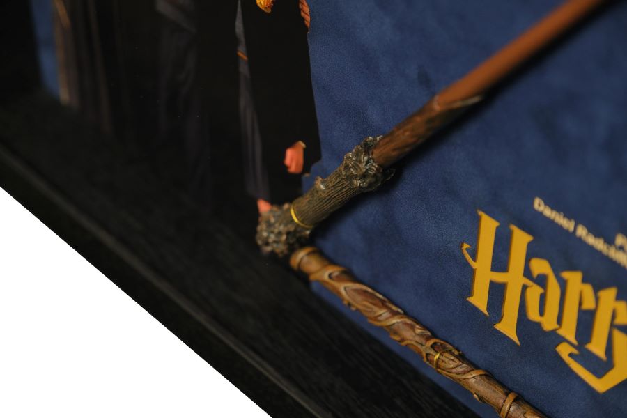 Harry Potter Triple It All Ends Signed Framed Display with Wand - Memorabilia Framers Shop
