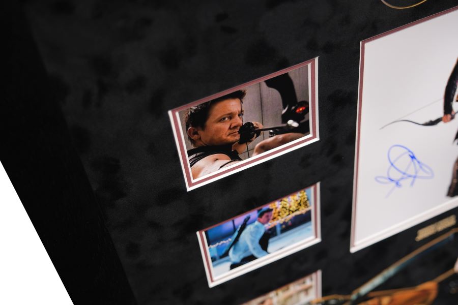 Hawkeye Signed 10x8 Photograph Display Signed by Jeremy Renner - Memorabilia Framers Shop