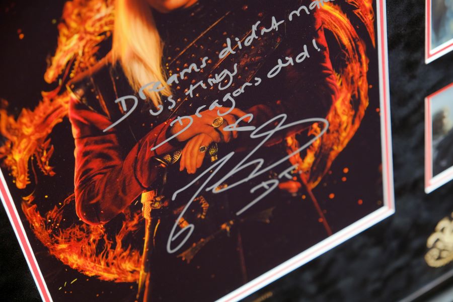 House of Dragons Signed Framed Display by Matt Smith - Memorabilia Framers Shop