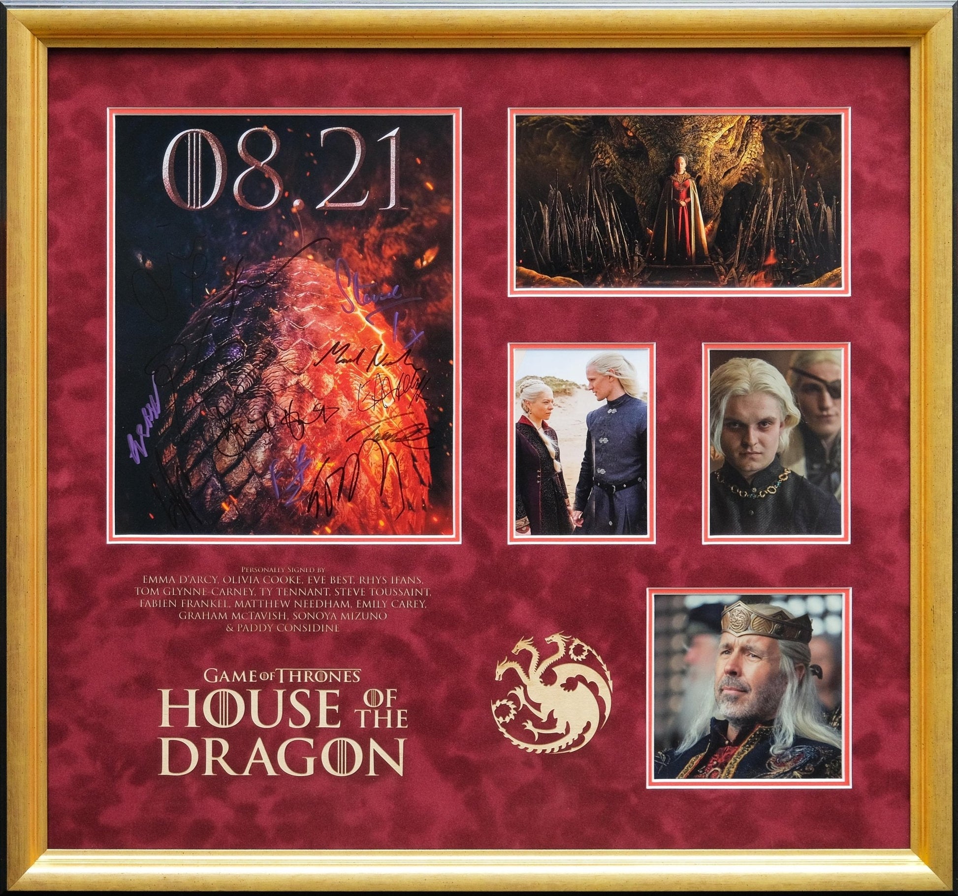 House Of The Dragons Multi Signed Photograph Framed Display - Memorabilia Framers Shop