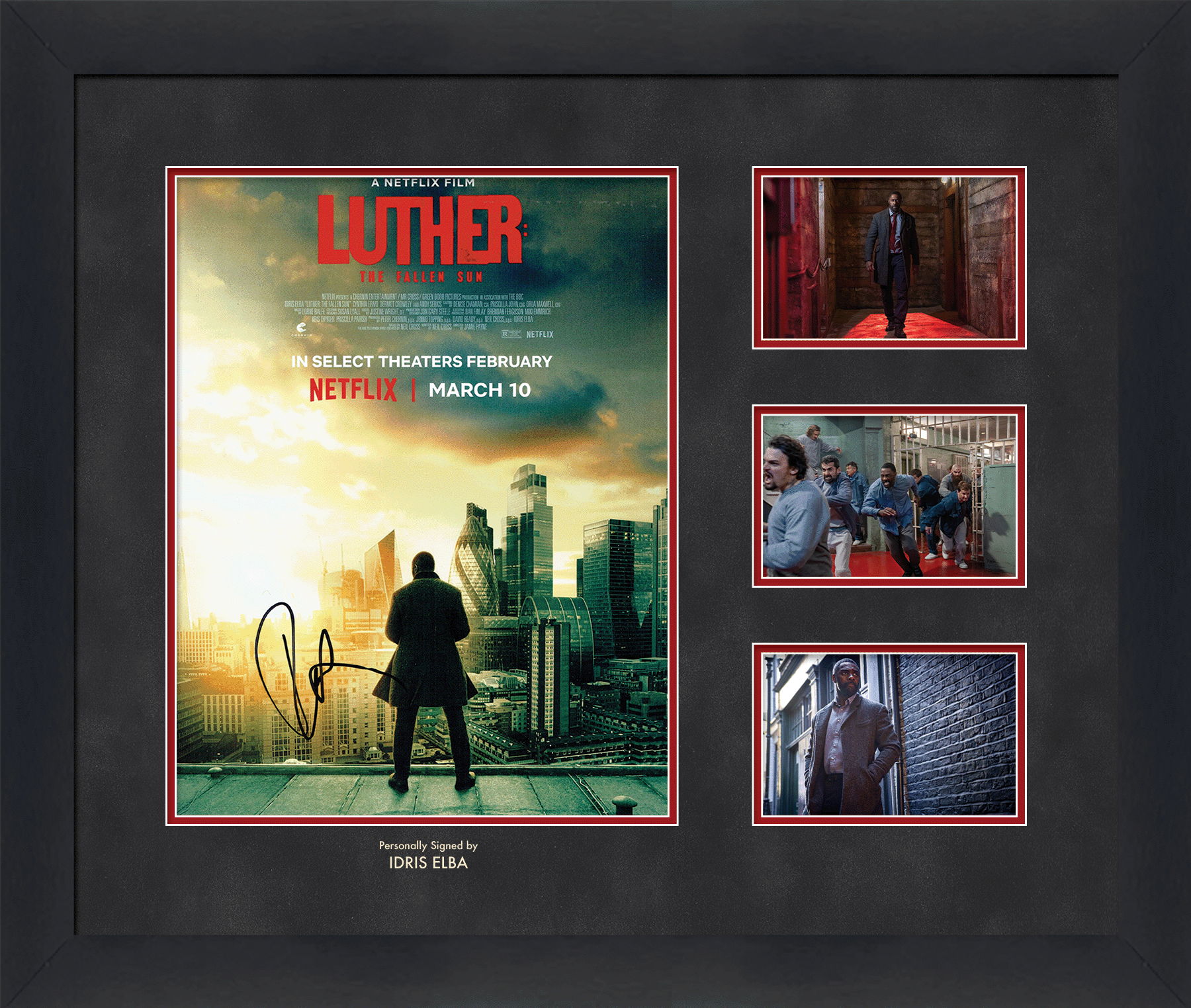 Idris Elba New 2023 Luther Signed Movie Poster - Memorabilia Framers Shop
