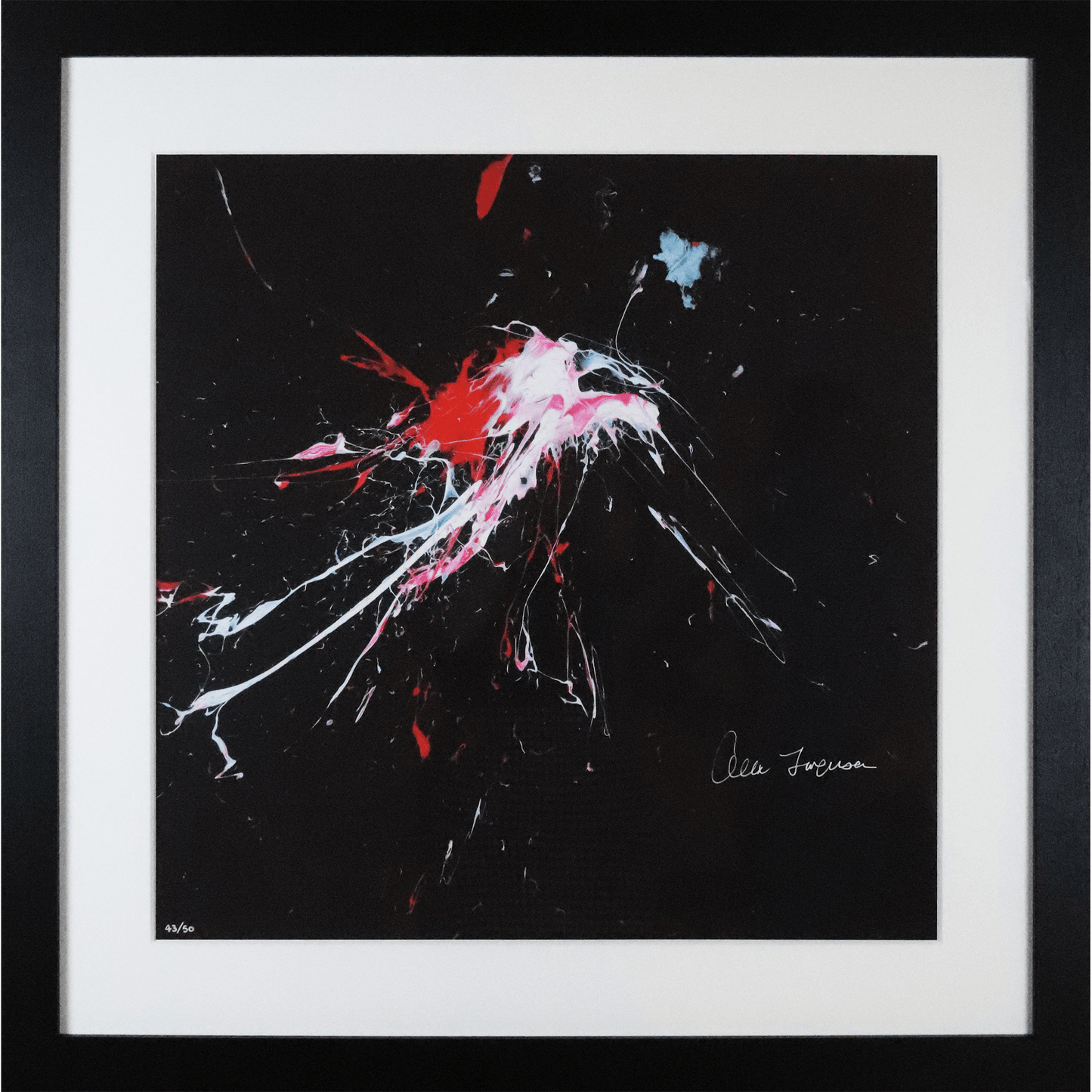 Impact Art created and Signed by Alex Ferguson Framed in Black - Memorabilia Framers Shop