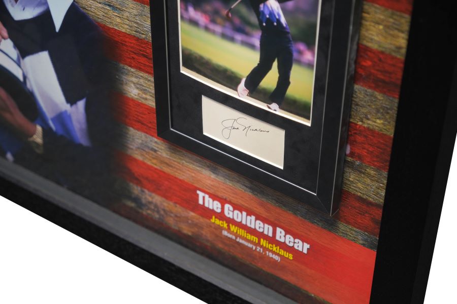 Jack Nicklaus Signed Whitecard Framed Display - Memorabilia Framers Shop