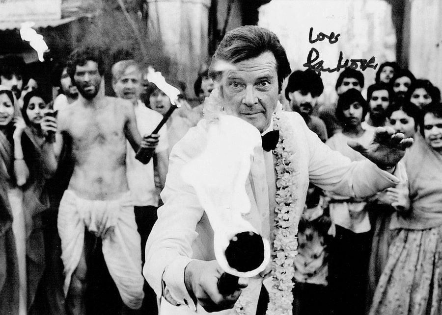 James Bond Photograph Display Signed by Roger Moore - Memorabilia Framers Shop