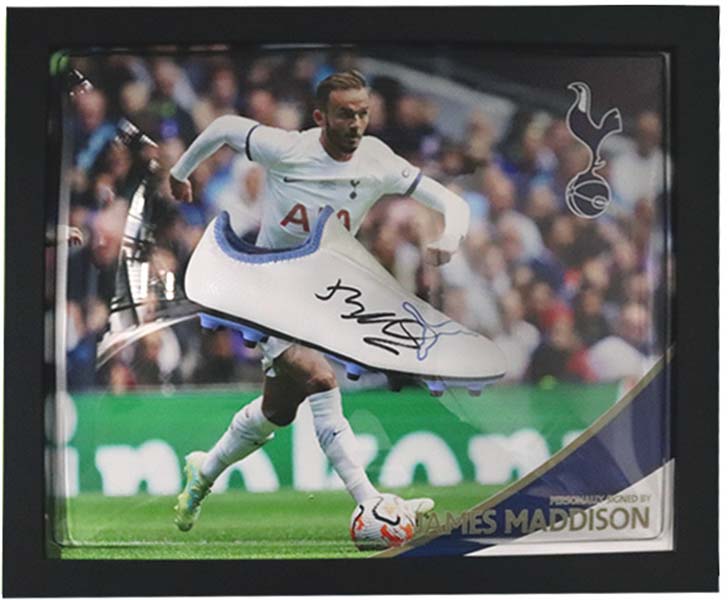 James Maddison Signed Boot Tottenham Hotspurs - Memorabilia Framers Shop