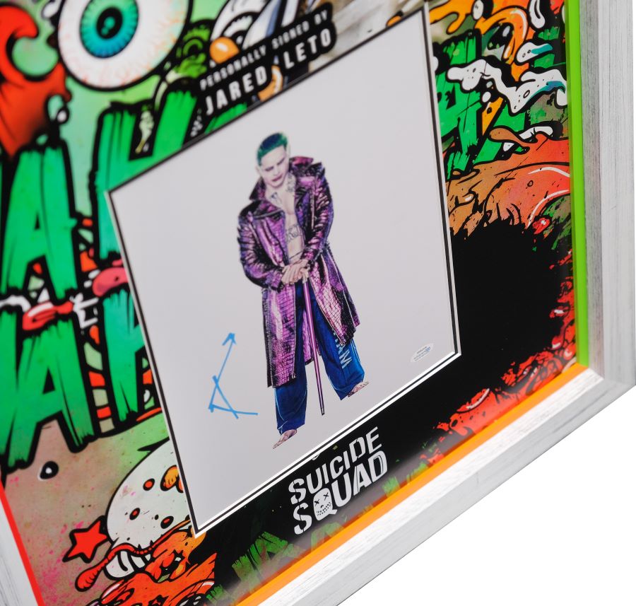 Jared Leto Suicide Squad Signed Joker Display - Memorabilia Framers Shop