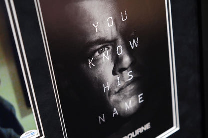 Jason Bourne Tribute Framed Display Signed by Matt Damon - Memorabilia Framers Shop