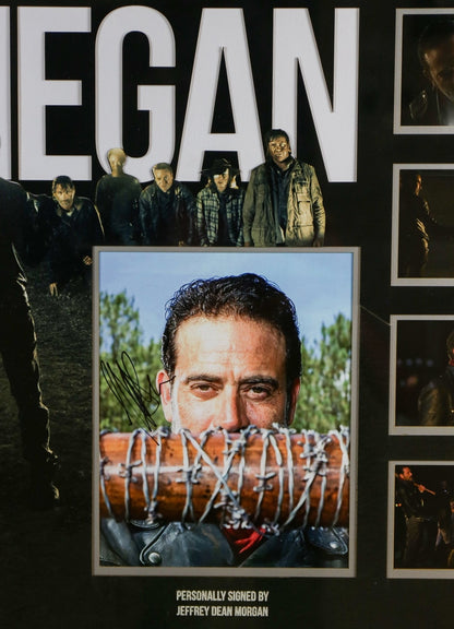 Jeffrey Dean Morgan, The Walking Dead, Signed 12x8 Photograph Bat Framed Display - Memorabilia Framers Shop