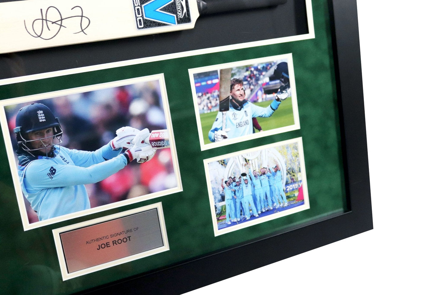 Joe Root Signed Bat Framed Display - Memorabilia Framers Shop