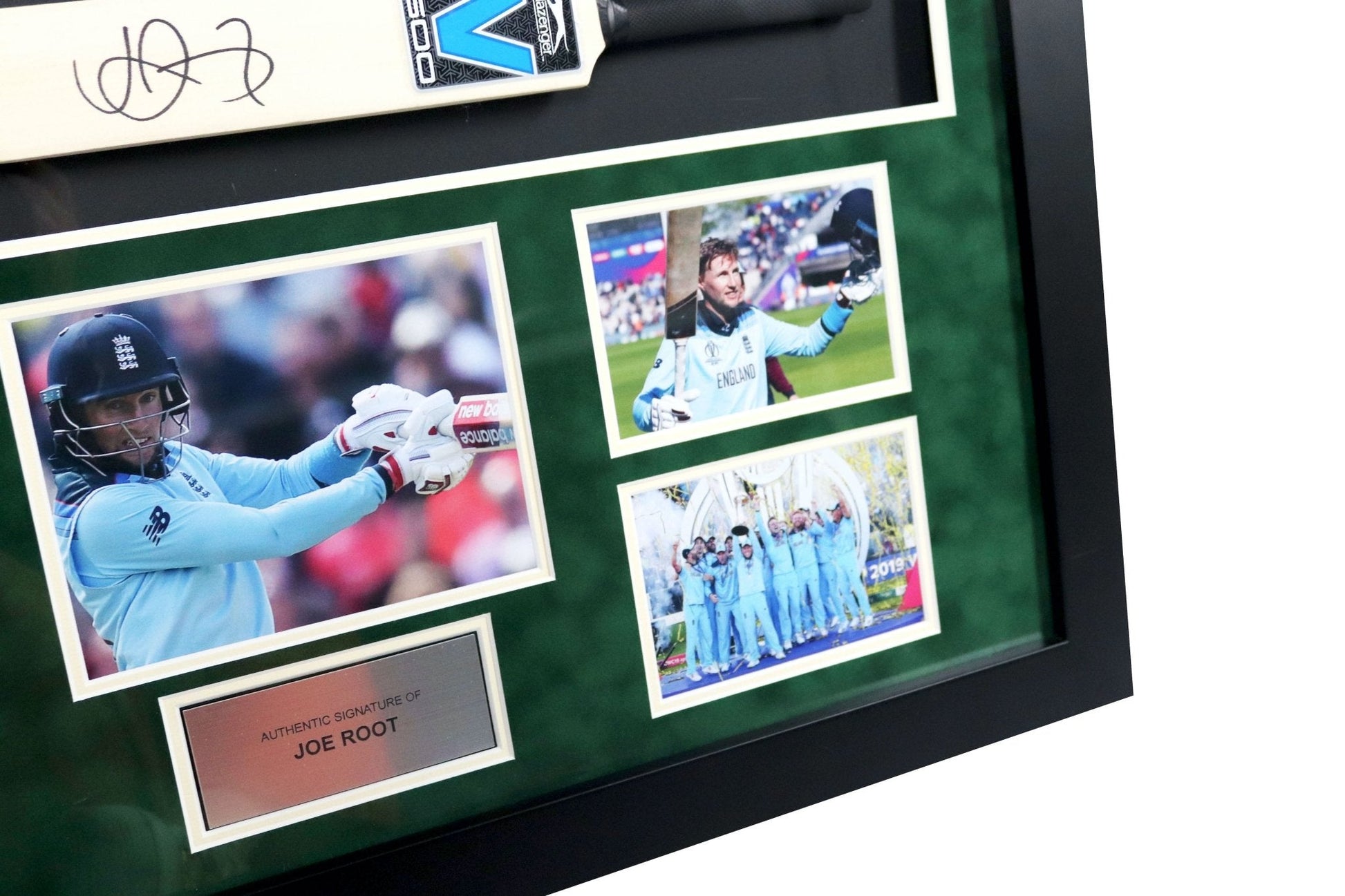 Joe Root Signed Bat Framed Display - Memorabilia Framers Shop