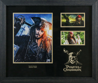 Johnny Depp Signed Pirates of The Carribean 12x16 Photograph Framed Display - Memorabilia Framers Shop