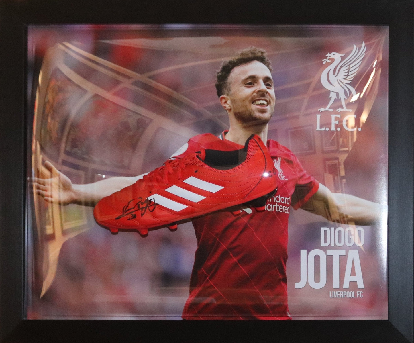 Jota Signed Liverpool Boot Framed Display - Memorabilia Framers Shop