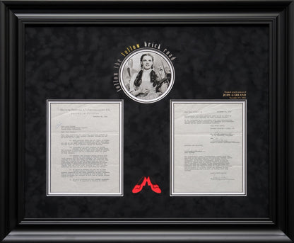 Judy Garland Signed Original Contract Display - Memorabilia Framers Shop
