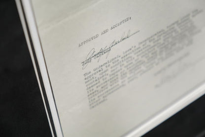 Judy Garland Signed Original Contract Display - Memorabilia Framers Shop