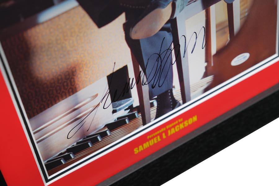 Kill Bill Framed Display Signed by Samuel L Jackson - Memorabilia Framers Shop