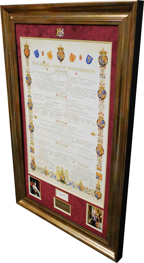 King Charles III signed white card display - Memorabilia Framers Shop
