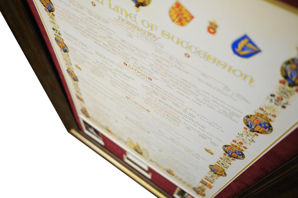 King Charles III signed white card display - Memorabilia Framers Shop