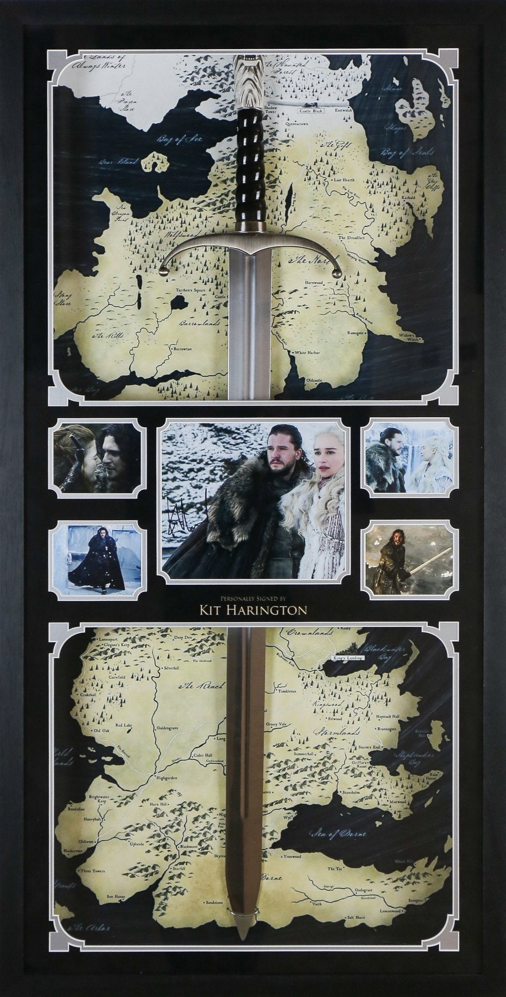 Kit Harrington, Game of Thrones Signed 12x8 Photograph Framed Sword Display - Memorabilia Framers Shop