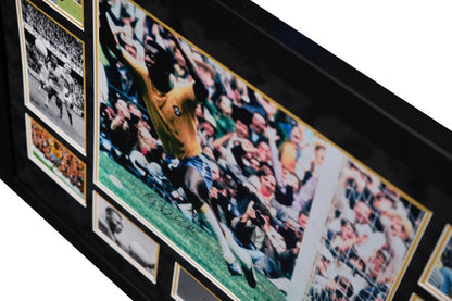 Large Pele Signed Photograph Framed Display - Memorabilia Framers Shop
