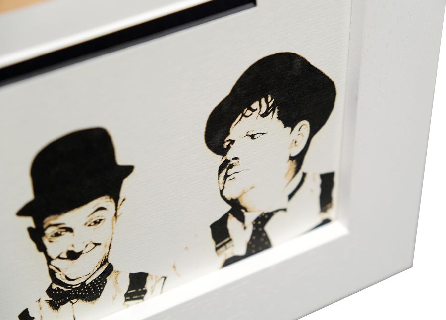 Laurel and Hardy Signed Photograph Display - Memorabilia Framers Shop