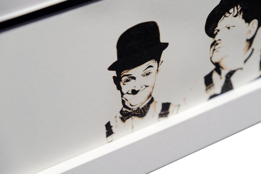 Laurel and Hardy Signed Photograph Display - Memorabilia Framers Shop